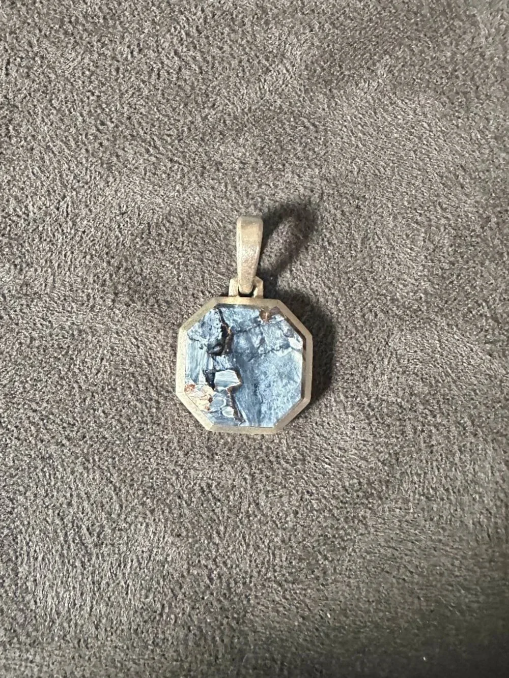 David Yurman Faceted Stone Amulet Pendant in Pietersite - 16mm